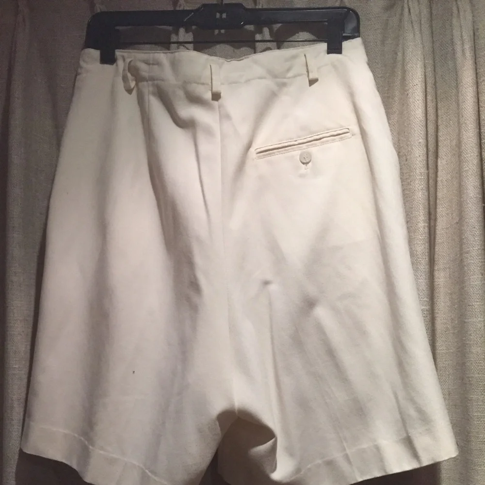 Tehama Golf Shorts Pleated Front Ivory- 14